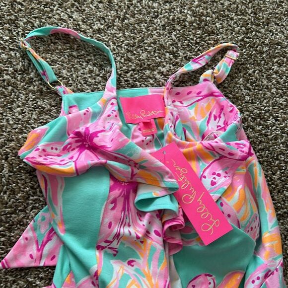 NWT Lilly Pulitzer Fontaine Wrap High Low Sleeveless Beach Tropical Dress XS - Picture 2 of 11